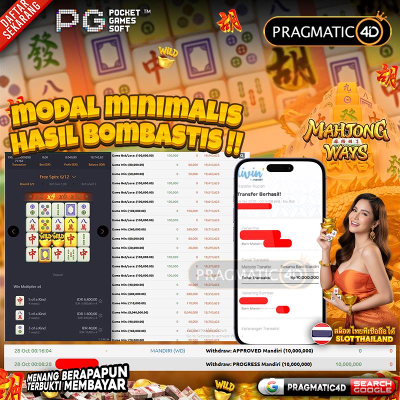 BUKTI KEMENANGAN MEMBER 28 OCTOBER 2025 DI PRAGMATIC4D 10 JUTA