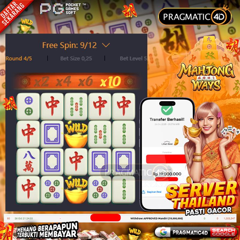 BUKTI KEMENANGAN MEMBER 27 OCTOBER 2025 DI PRAGMATIC4D 19 JUTA