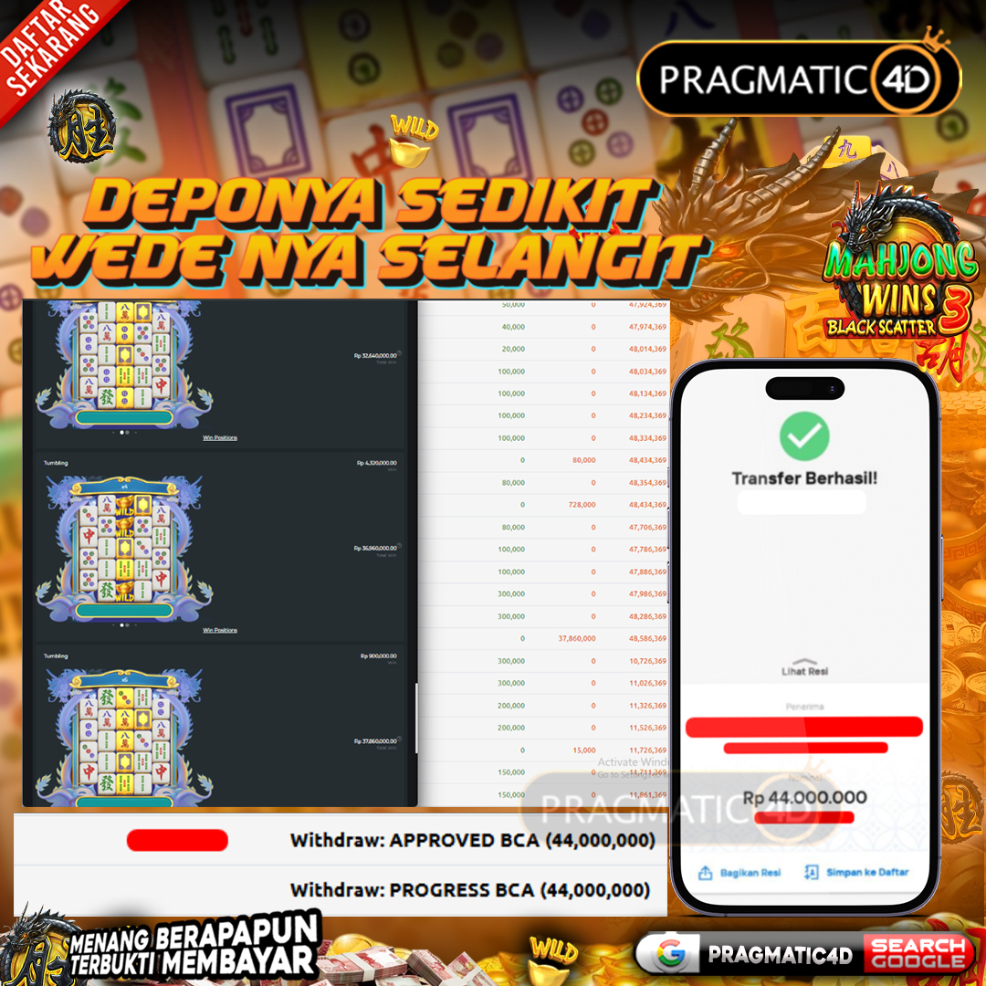 BUKTI KEMENANGAN MEMBER 26 OCTOBER 2025 DI PRAGMATIC4D 40 JUTA