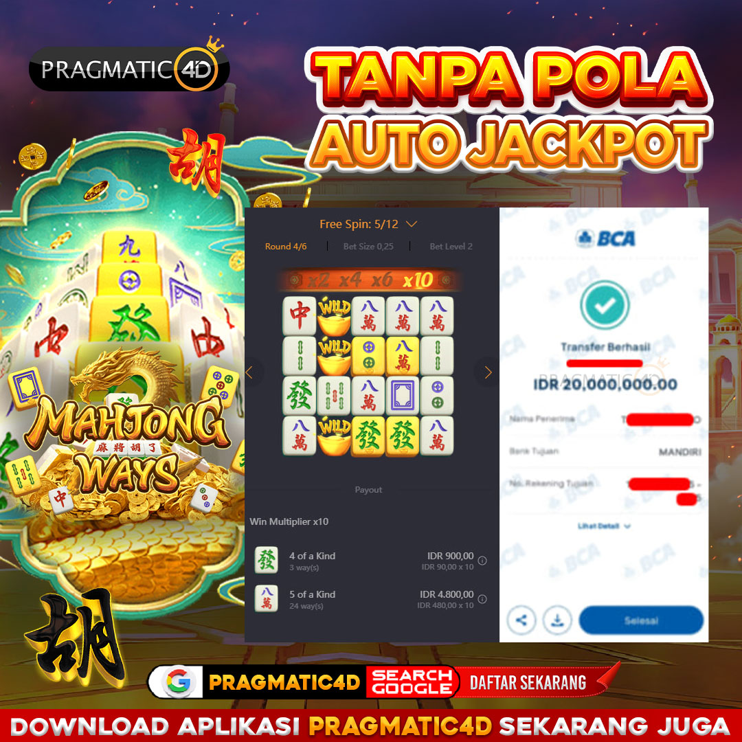 BUKTI KEMENANGAN MEMBER 21 JANUARI 2026 DI PRAGMATIC4D 20 JUTA
