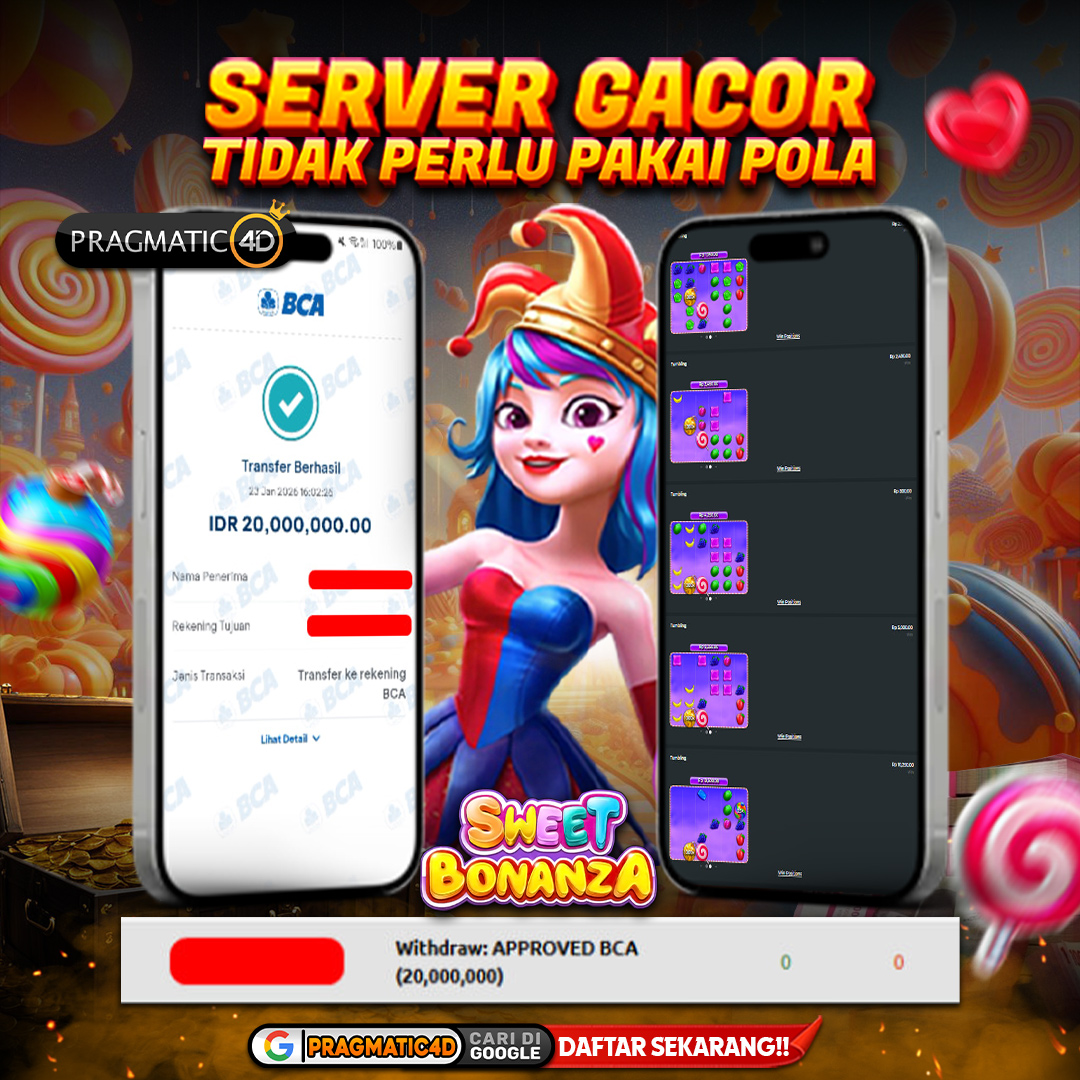 BUKTI KEMENANGAN MEMBER 24 JANUARI 2026 DI PRAGMATIC4D 20 JUTA
