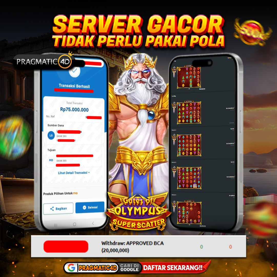 BUKTI KEMENANGAN MEMBER 26 JANUARI 2026 DI PRAGMATIC4D 75 JUTA