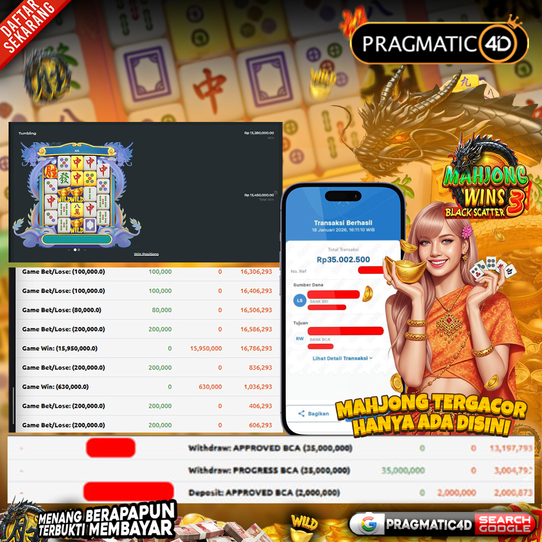 BUKTI KEMENANGAN MEMBER 20 JANUARI 2026 DI PRAGMATIC4D 25 JUTA