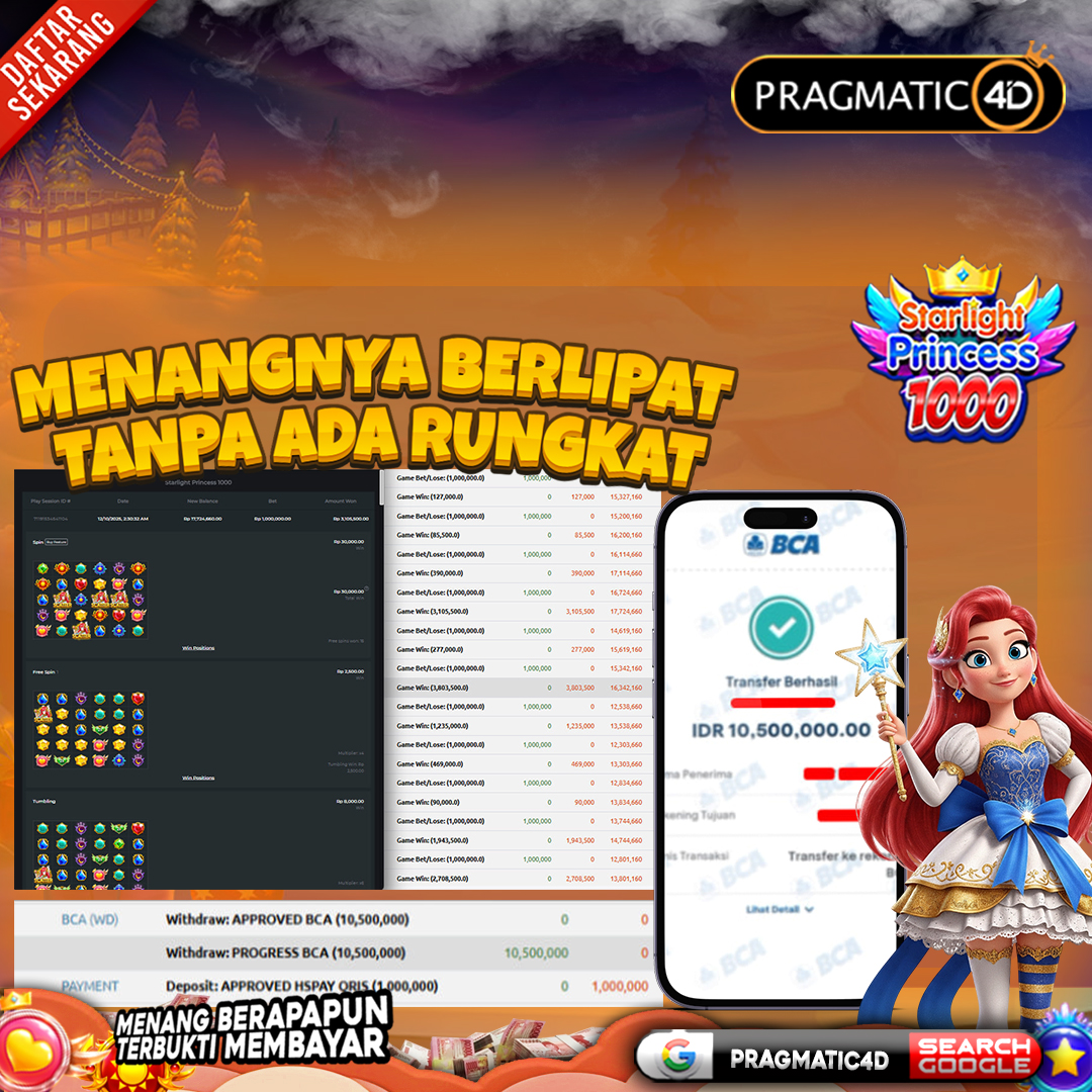BUKTI KEMENANGAN MEMBER 17 JANUARI 2026 DI PRAGMATIC4D 28 JUTA