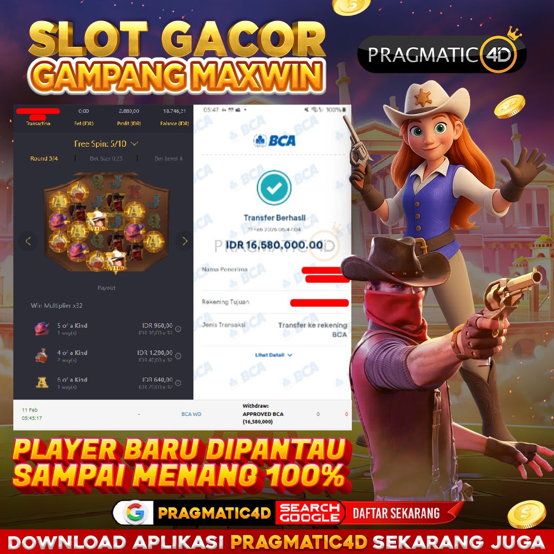 BUKTI KEMENANGAN MEMBER 11 FEBRUARY 2026 DI PRAGMATIC4D 16 JUTA