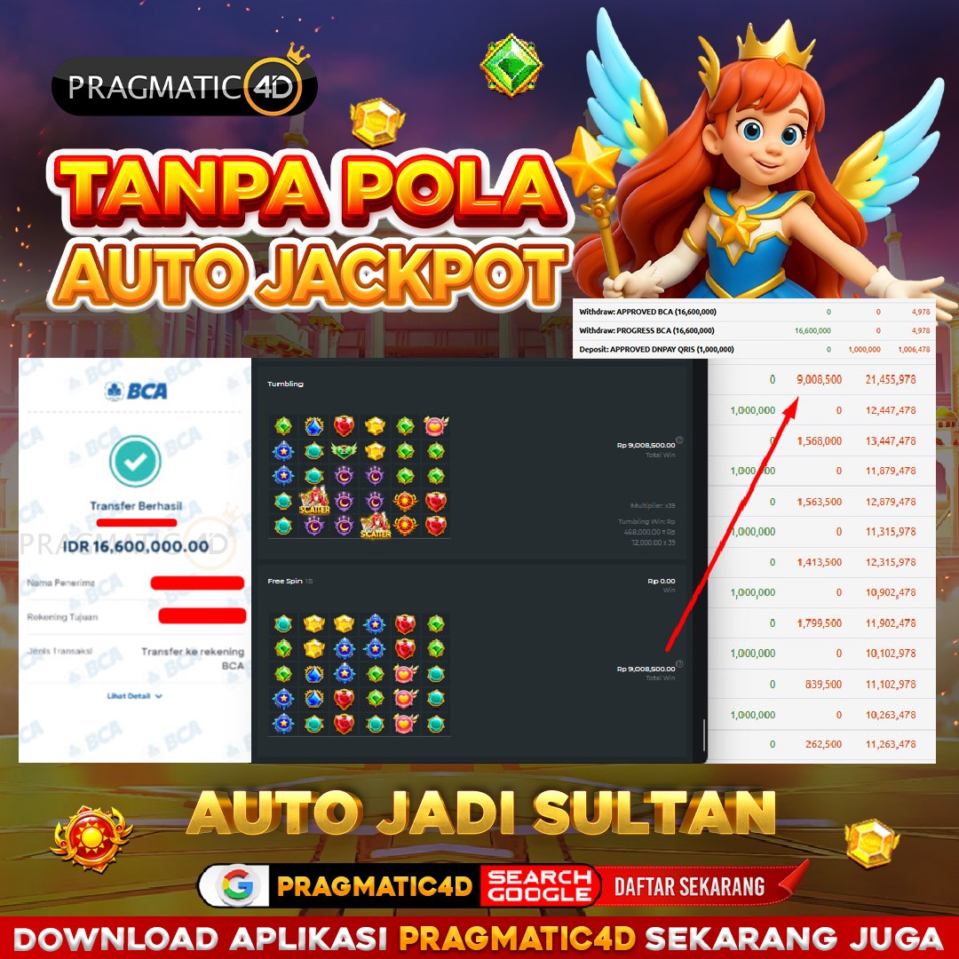 BUKTI KEMENANGAN MEMBER 25 MARET 2026 DI PRAGMATIC4D 16 JUTA