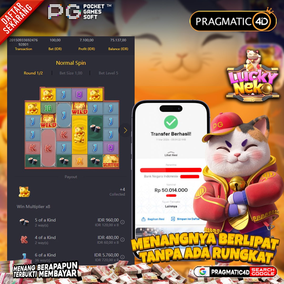 BUKTI KEMENANGAN MEMBER 11 MARET 2026 DI PRAGMATIC4D 50 JUTA