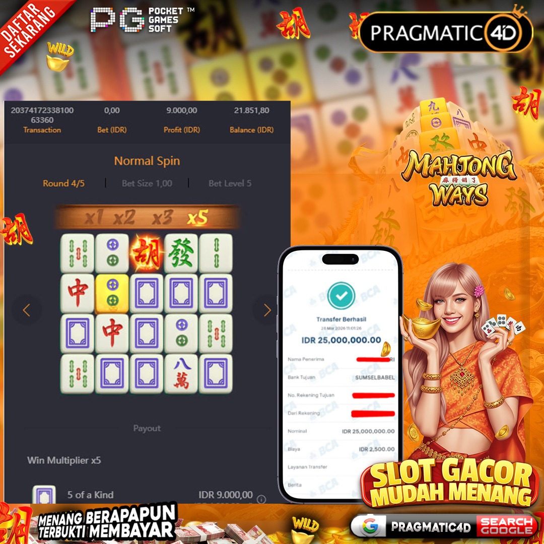 BUKTI KEMENANGAN MEMBER 28 MARET 2026 DI PRAGMATIC4D 25 JUTA