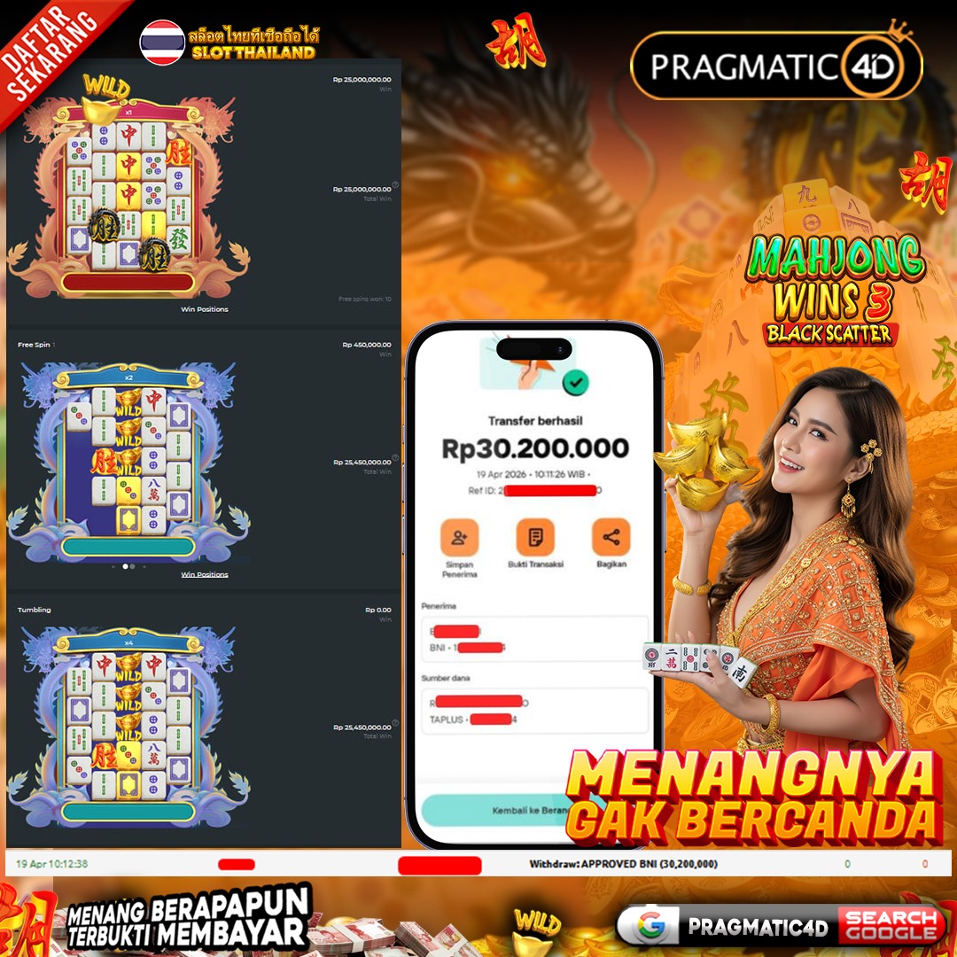 BUKTI KEMENANGAN MEMBER 19 APRIL 2026 DI PRAGMATIC4D 30 JUTA