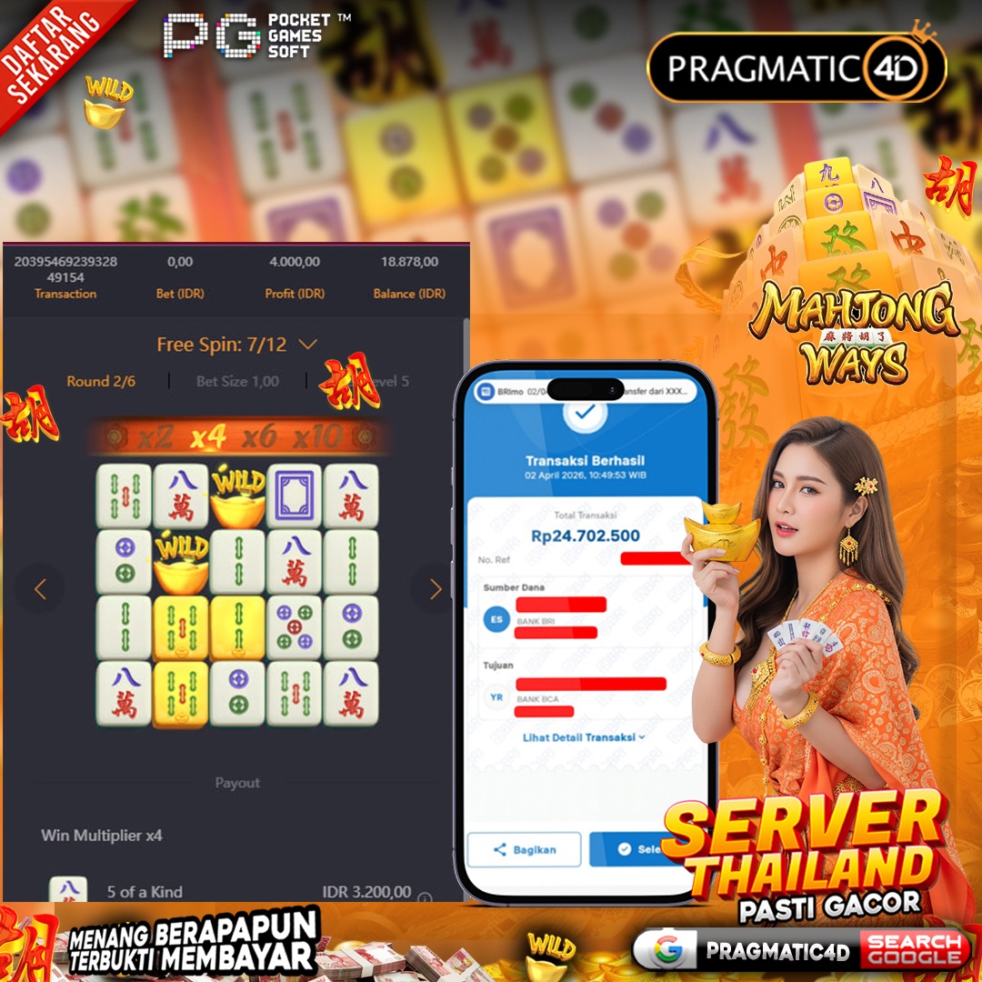 BUKTI KEMENANGAN MEMBER 02 APRIL 2026 DI PRAGMATIC4D 24 JUTA