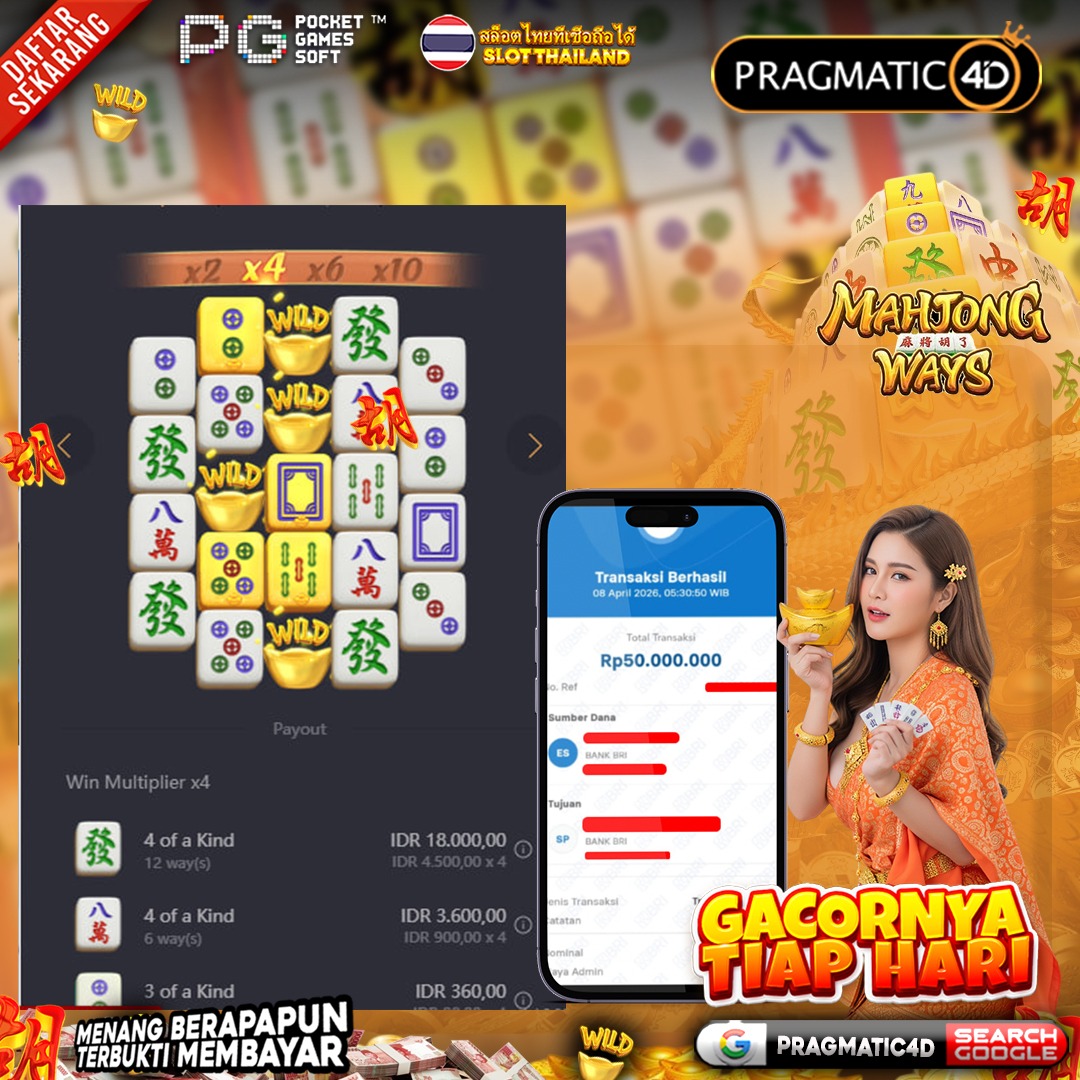 BUKTI KEMENANGAN MEMBER 08 APRIL 2026 DI PRAGMATIC4D 50 JUTA