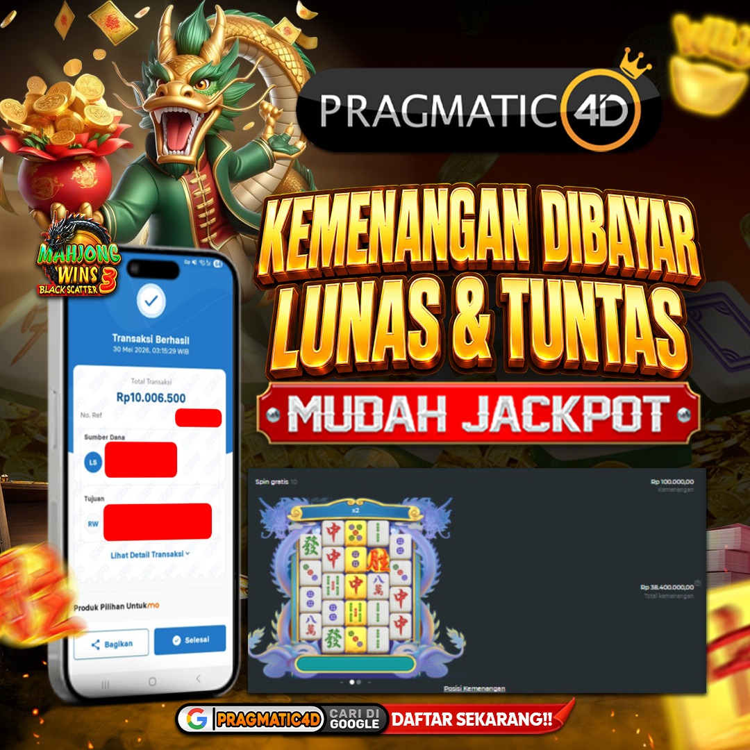 BUKTI KEMENANGAN MEMBER 30 MEI 2026 DI PRAGMATIC4D 10 JUTA