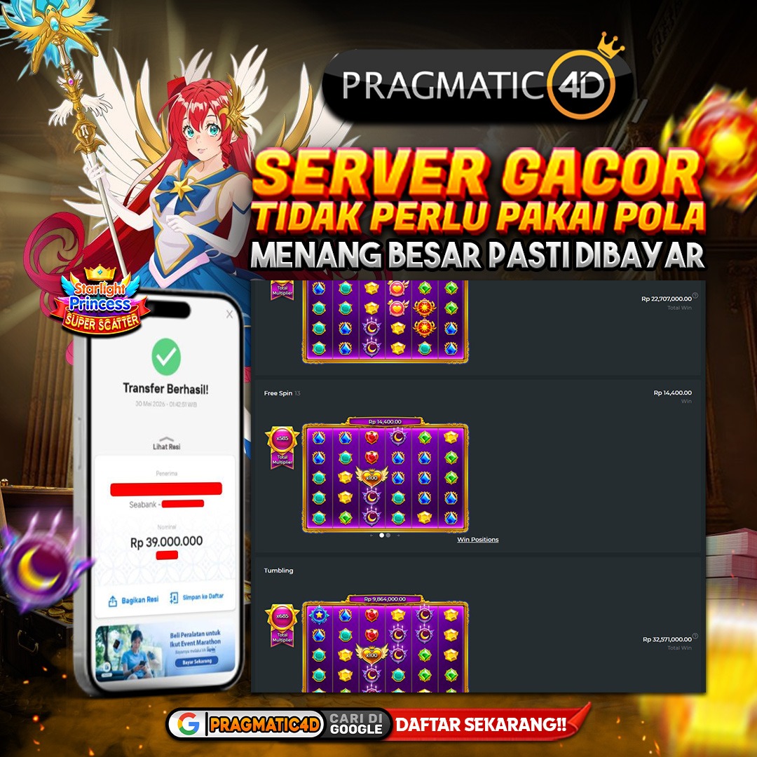 BUKTI KEMENANGAN MEMBER 30 MEI 2026 DI PRAGMATIC4D 39 JUTA
