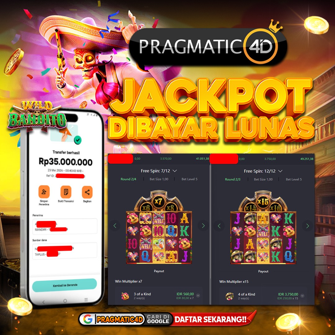 BUKTI KEMENANGAN MEMBER 23 MEI 2026 DI PRAGMATIC4D 35 JUTA