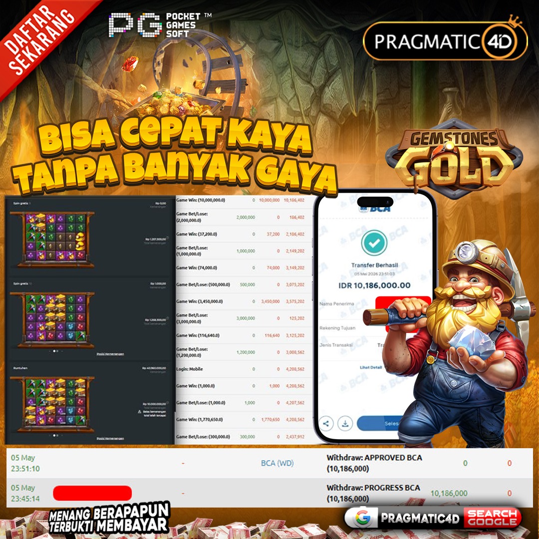BUKTI KEMENANGAN MEMBER 06 MEI 2026 DI PRAGMATIC4D 10 JUTA