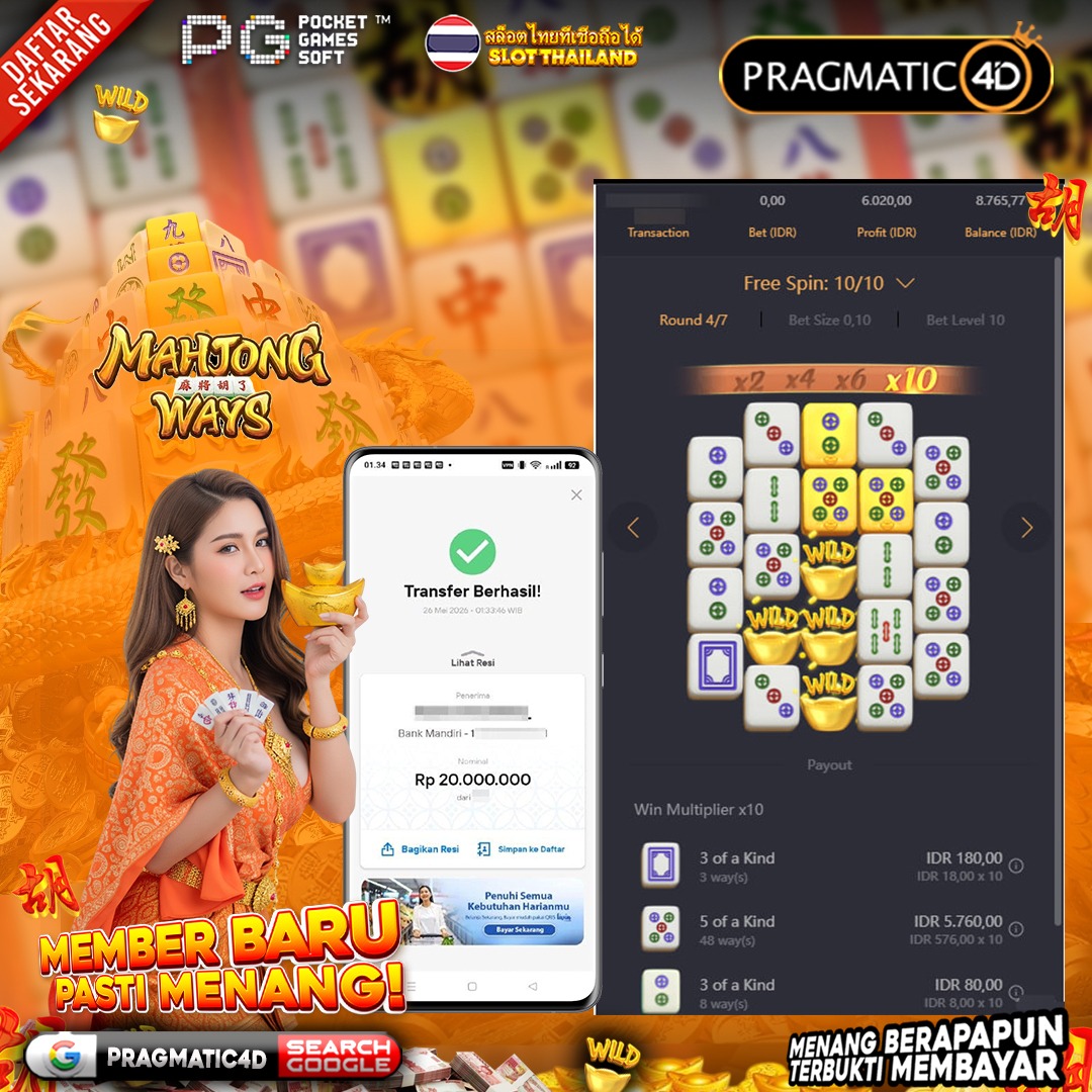 BUKTI KEMENANGAN MEMBER 27 MEI 2026 DI PRAGMATIC4D 16 JUTA