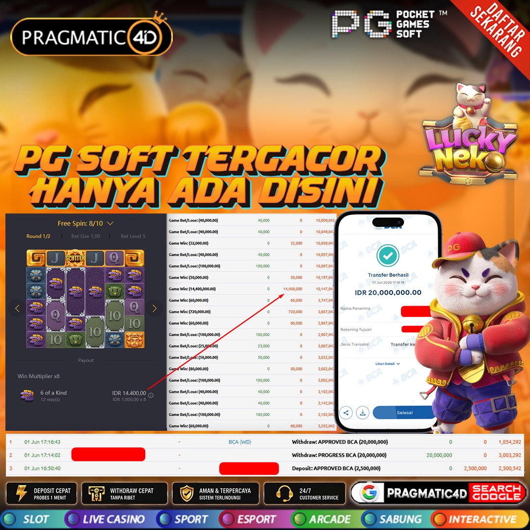 BUKTI KEMENANGAN MEMBER 02 JUNI 2026 DI PRAGMATIC4D 28 JUTA