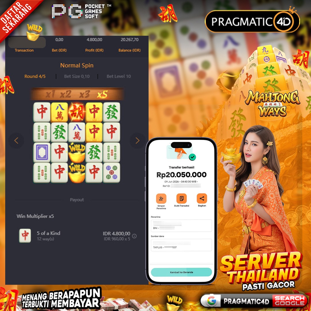 BUKTI KEMENANGAN MEMBER 09 JUNI 2026 DI PRAGMATIC4D 20 JUTA