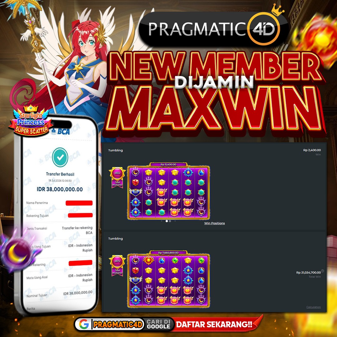 BUKTI KEMENANGAN MEMBER 19 JULI 2026 DI PRAGMATIC4D 38 JUTA