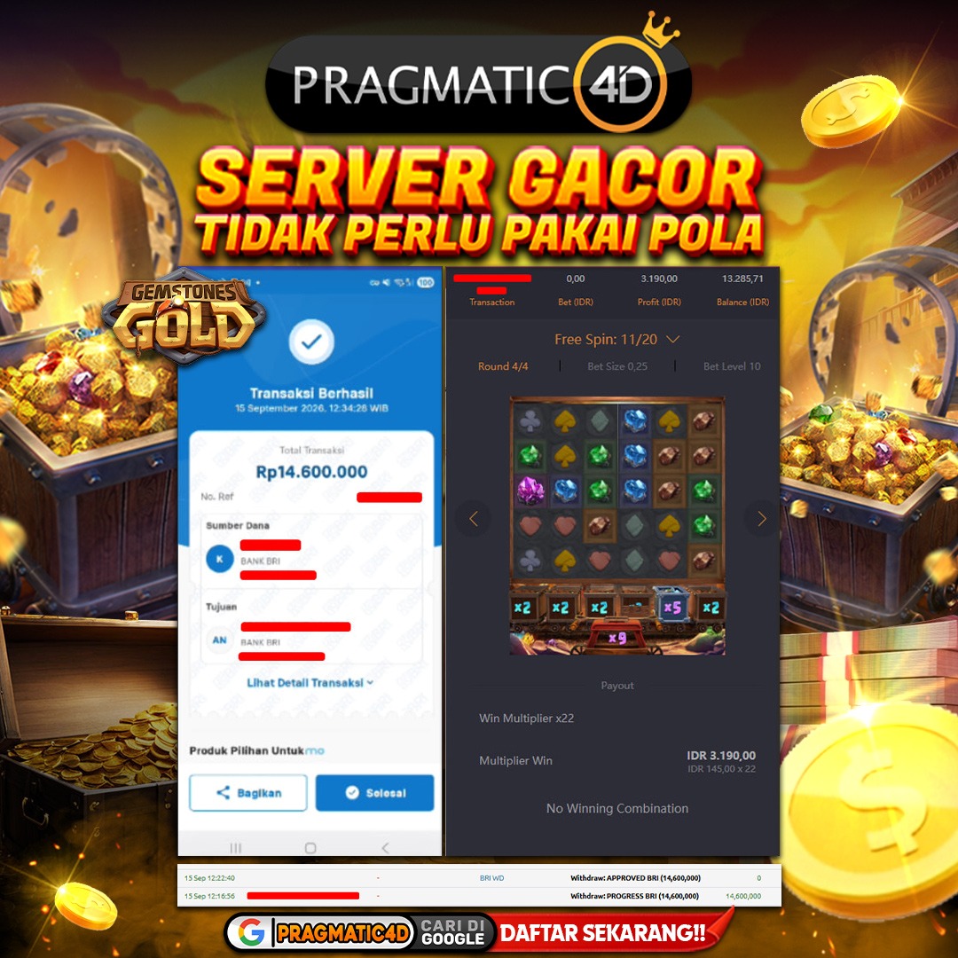 BUKTI KEMENANGAN MEMBER 15 SEPTEMBER 2026 DI PRAGMATIC4D 14 JUTA